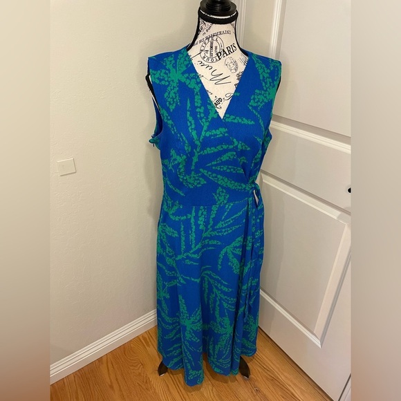 DKNY Size 14 Tropical Wrap Dress - Picture 1 of 12